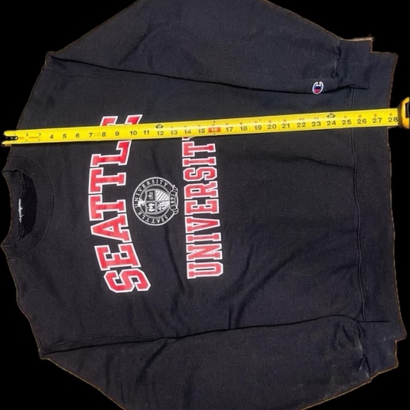 Champion Seattle University crewneck sweatshirt in black and red sportswear - Picture 2 of 4